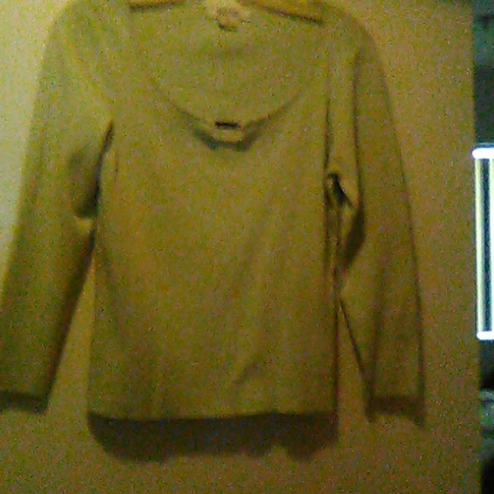 Scoop neck tee/sweater pale green,3/4 sleeves